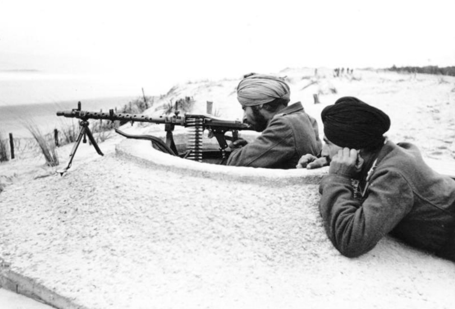 German troops of the Indian Legion on the Atlantic Wall in France 